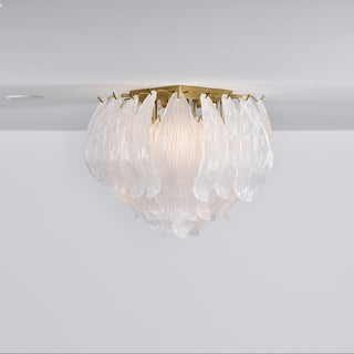 Aurora Plafonnier Murano Pétale Soufflé-Main Verre Applique Plafond