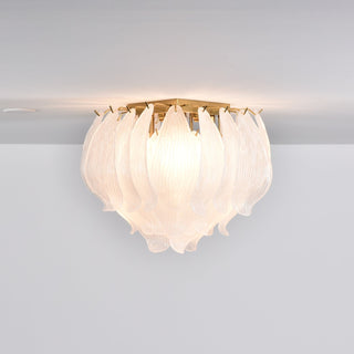 Aurora Plafonnier Murano Pétale Soufflé-Main Verre Applique Plafond