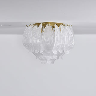 Aurora Plafonnier Murano Pétale Soufflé-Main Verre Applique Plafond