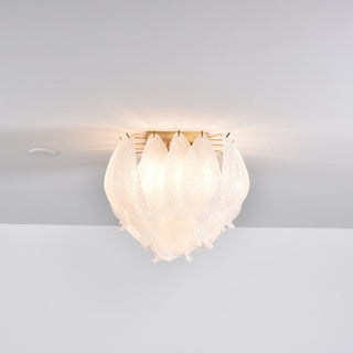 Aurora Plafonnier Murano Pétale Soufflé-Main Verre Applique Plafond