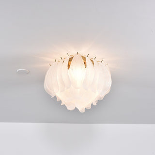 Aurora Plafonnier Murano Pétale Soufflé-Main Verre Applique Plafond