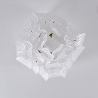 Aurora Plafonnier Murano Pétale Soufflé-Main Verre Applique Plafond
