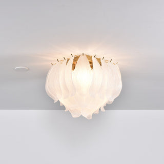 Aurora Plafonnier Murano Pétale Soufflé-Main Verre Applique Plafond