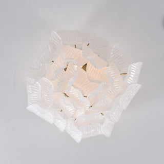 Aurora Plafonnier Murano Pétale Soufflé-Main Verre Applique Plafond