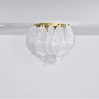 Aurora Plafonnier Murano Pétale Soufflé-Main Verre Applique Plafond