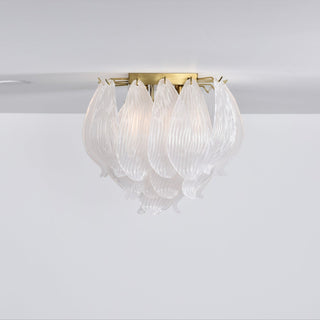 Aurora Plafonnier Murano Pétale Soufflé-Main Verre Applique Plafond