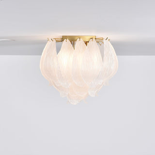 Aurora Plafonnier Murano Pétale Soufflé-Main Verre Applique Plafond