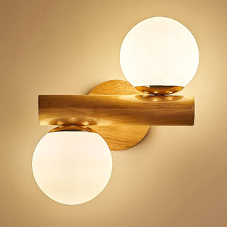 Vexorise Lampe Murale en Bois Scandinave