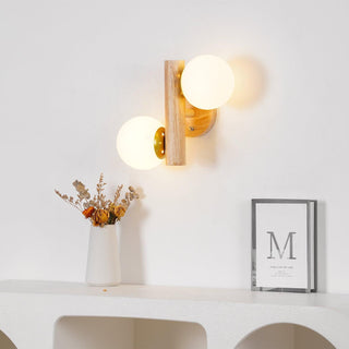 Vexorise Lampe Murale en Bois Scandinave