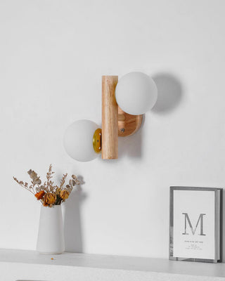 Vexorise Lampe Murale en Bois Scandinave