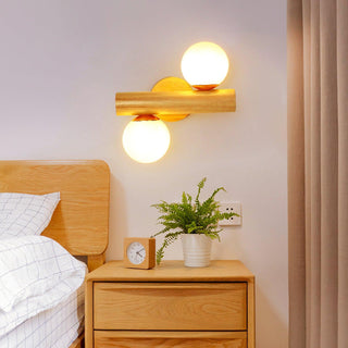 Vexorise Lampe Murale en Bois Scandinave