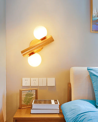 Vexorise Lampe Murale en Bois Scandinave