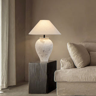 Solix Lampe de Table en Céramique Et Tissu