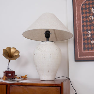 Solix Lampe de Table en Céramique Et Tissu