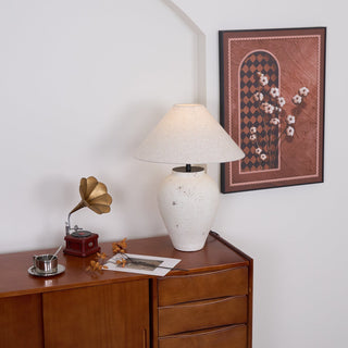 Solix Lampe de Table en Céramique Et Tissu
