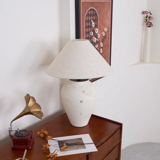 Solix Lampe de Table en Céramique Et Tissu