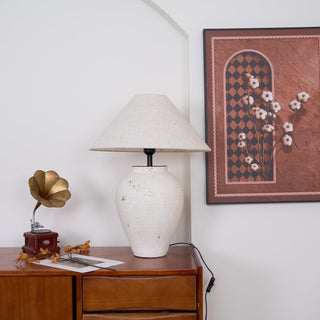 Solix Lampe de Table en Céramique Et Tissu