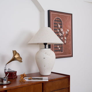 Solix Lampe de Table en Céramique Et Tissu