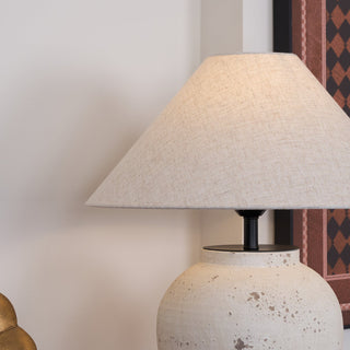 Solix Lampe de Table en Céramique Et Tissu