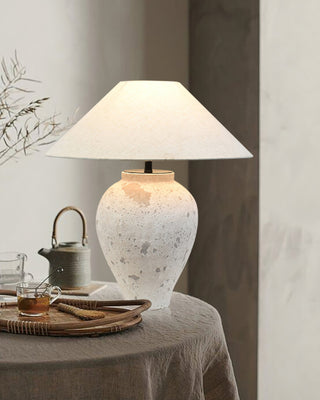 Solix Lampe de Table en Céramique Et Tissu