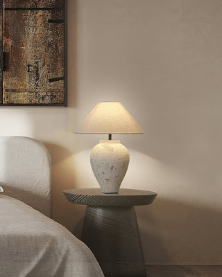 Solix Lampe de Table en Céramique Et Tissu