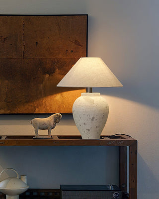 Solix Lampe de Table en Céramique Et Tissu
