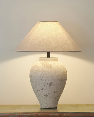 Solix Lampe de Table en Céramique Et Tissu