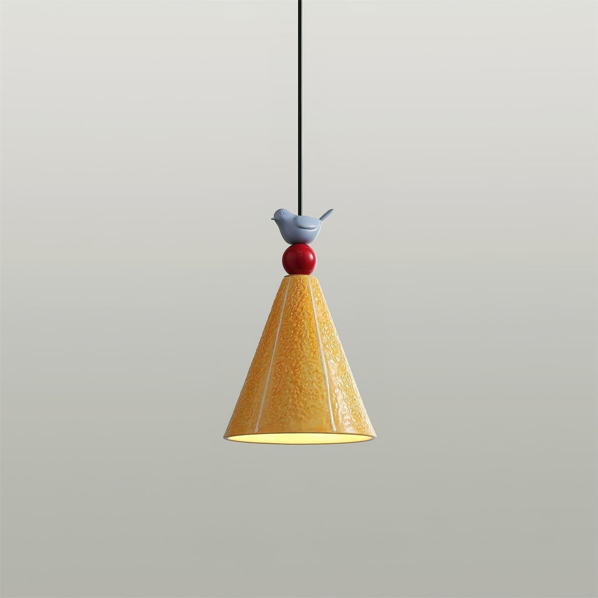 Virella Pendant Lamp Yellow Ceramic Bird Modern Playful-Neutral Decor