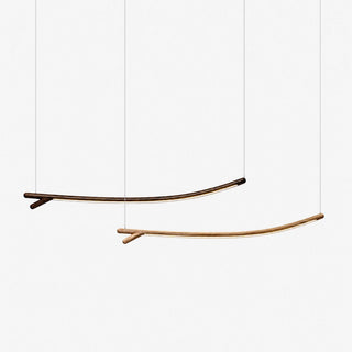 Twig Wood Linear Pendant Light-Neutral Decor