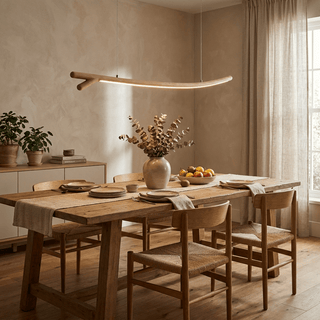 Twig Wood Linear Pendant Light-Neutral Decor