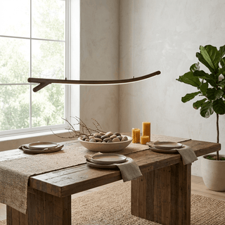 Twig Wood Linear Pendant Light-Neutral Decor