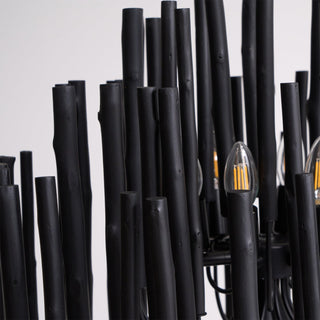 Ulshayra Lustre Postmoderne De Luxe En Bois Et Métal à Multiples Bras