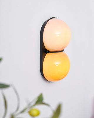 Two Globe Glass Wall Sconce-Neutral Decor