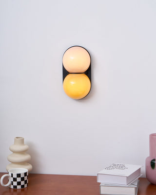 Two Globe Glass Wall Sconce-Neutral Decor