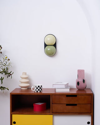Two Globe Glass Wall Sconce-Neutral Decor