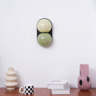 Two Globe Glass Wall Sconce-Neutral Decor