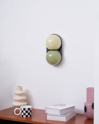Two Globe Glass Wall Sconce-Neutral Decor