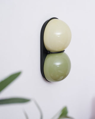 Two Globe Glass Wall Sconce-Neutral Decor