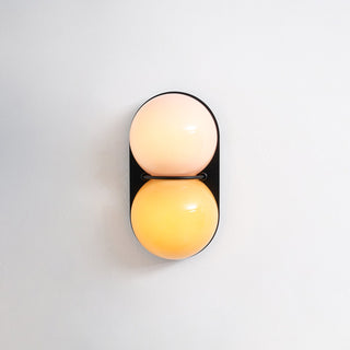 Two Globe Glass Wall Sconce-Neutral Decor