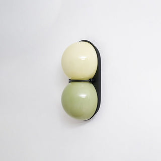 Two Globe Glass Wall Sconce-Neutral Decor