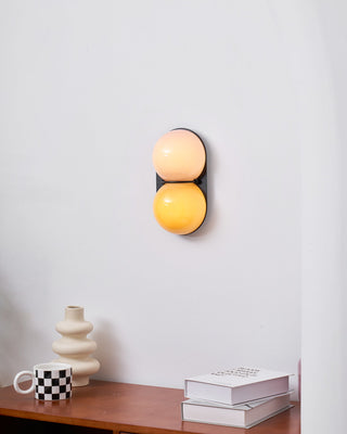 Two Globe Glass Wall Sconce-Neutral Decor