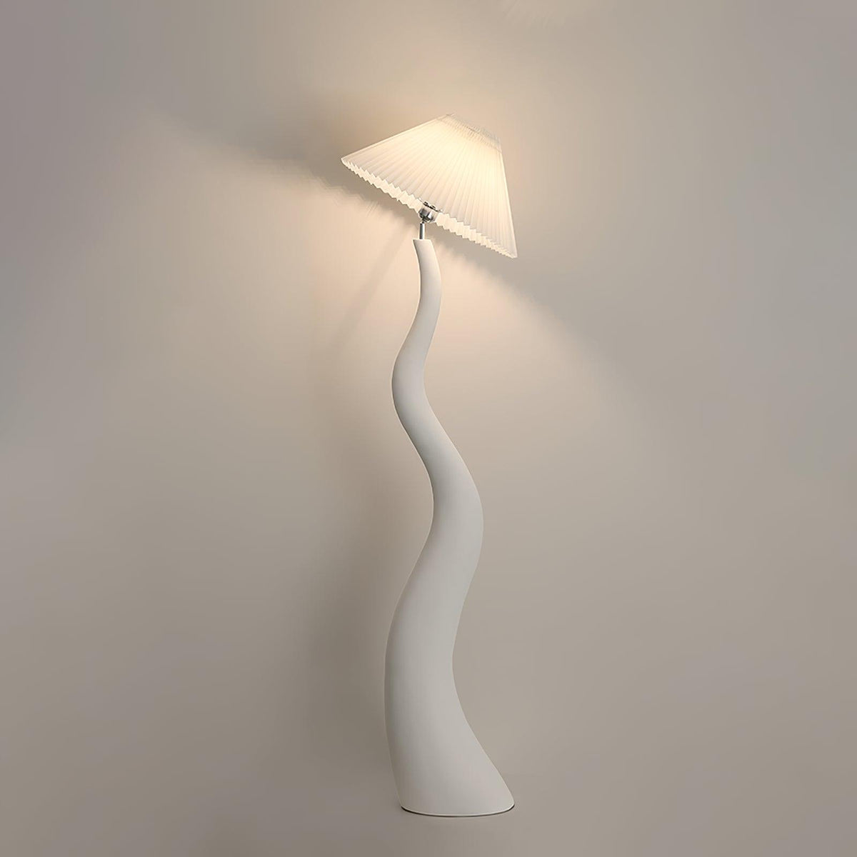 Bexyn Lampadaire en Résine Et Tissu