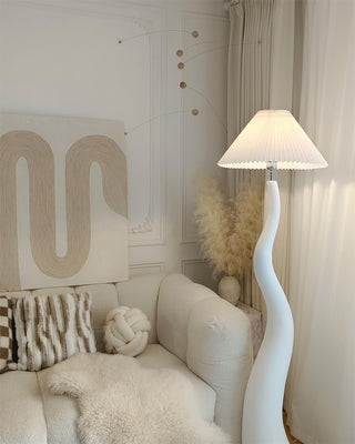 Bexyn Lampadaire en Résine Et Tissu