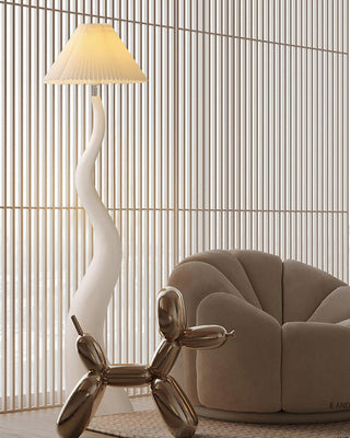 Bexyn Lampadaire en Résine Et Tissu