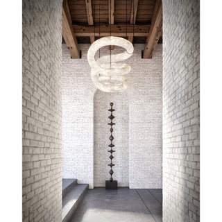 Syrinan Lustre Anneau Luxe Cuir Albâtre Minimaliste Moderne