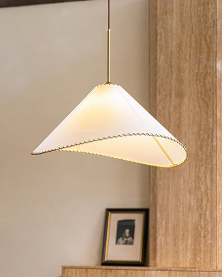 Aursoreth Nordic Tordu Abat-Jour Tissu Pendentif Lampe