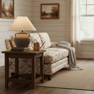 Two Handled Ceramic Jar Table Lamp-Neutral Decor