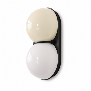 Two Globe Glass Wall Sconce-Neutral Decor