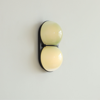 Two Globe Glass Wall Sconce-Neutral Decor