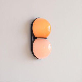Two Globe Glass Wall Sconce-Neutral Decor